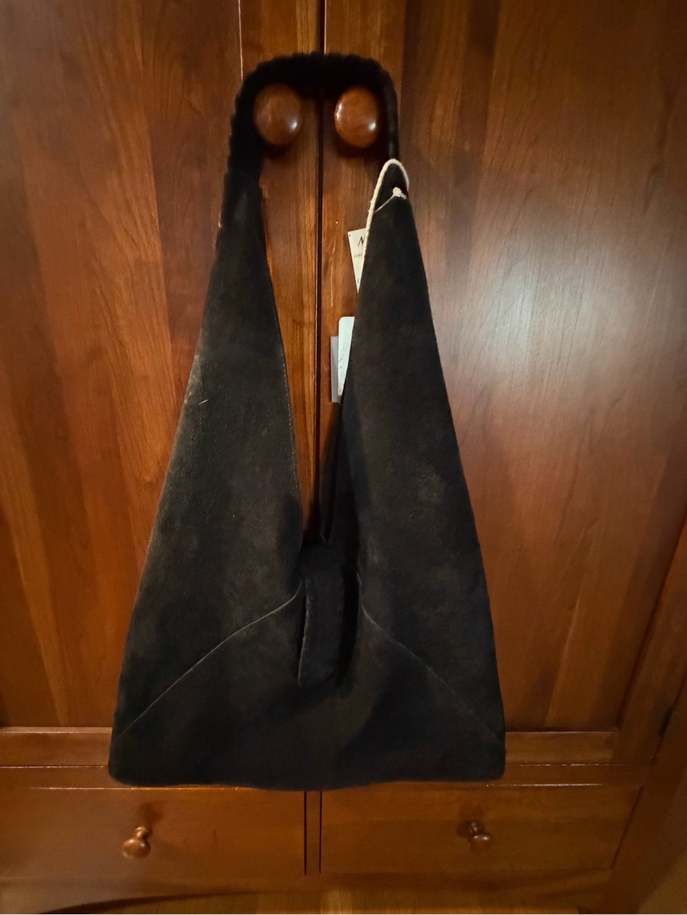 Haute Hippie Black Suede Hobo Bag - Picture 4 of 4